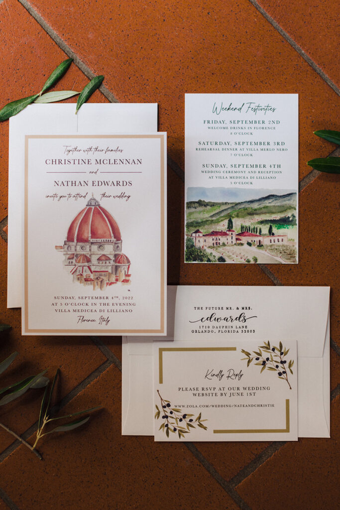italian wedding invites 